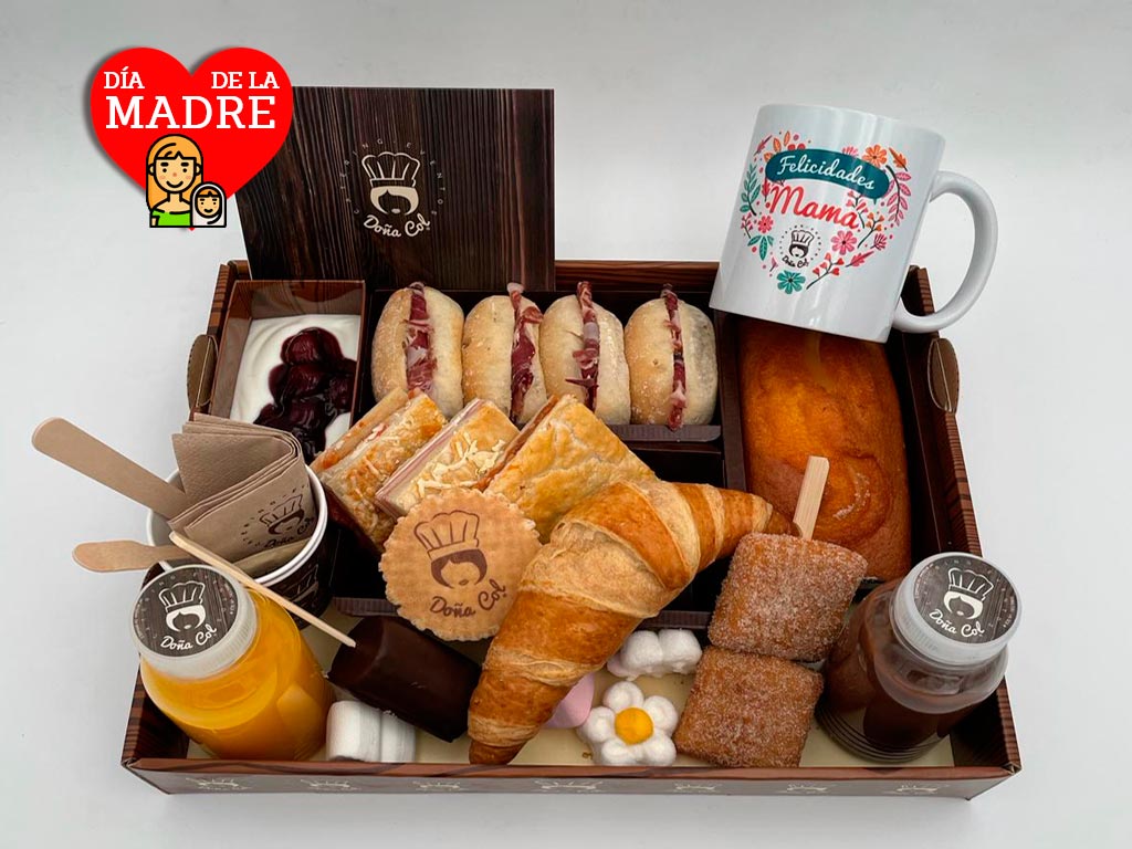 Desayunos a domicilio Día de la Madre. Madrid y Zaragoza. Catering Doña Col.